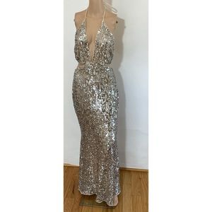 Mac Duggal sequined mermaid gown